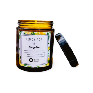 Świeca sojowa - Lemoniada & Bazylia - duża 180ml.
