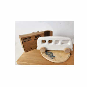 Lobito Autobus Ogórek z drewna bukowego biały