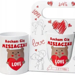 Kubek Ceramiczny Z Napisem Kocham Cię Misiaczku