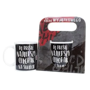 kubek ceramiczny w ozdobnym opakowaniu "Po prostu Najlepszy Chłopak na świecie"